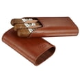 thumbnail image 1 of Visol Cuero Genuine Tan Leather 3-Finger Cigar Case, 1 of 3
