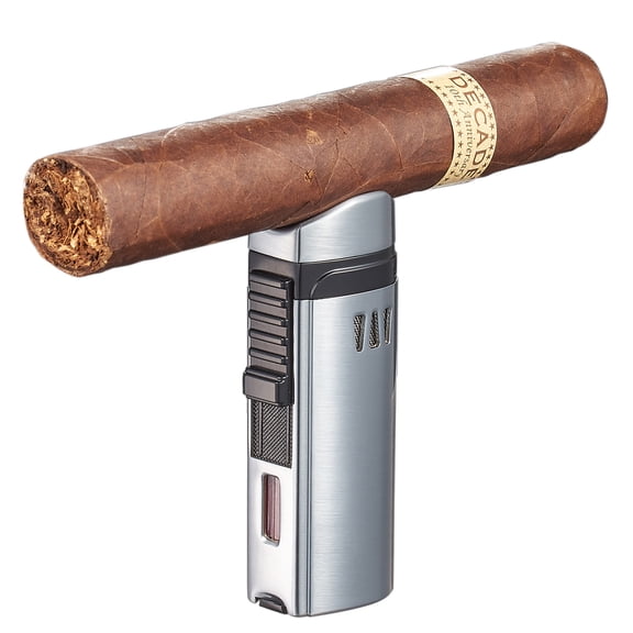 Visol Denali Silver Triple Flame Cigar Lighter