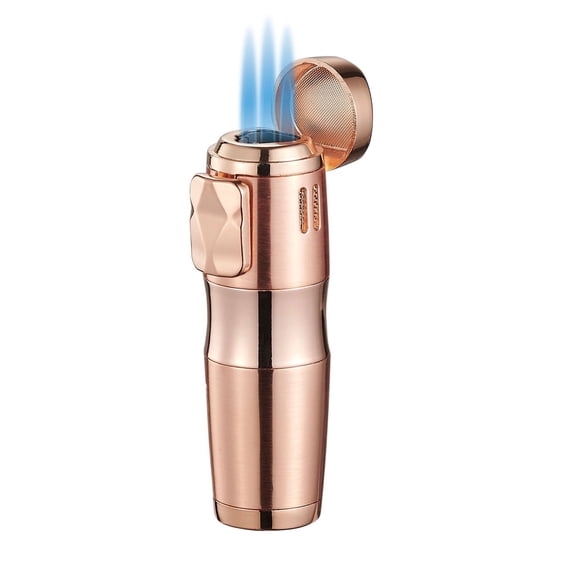 Visol Epicron Triple Flame Rose Gold Cigar Lighter