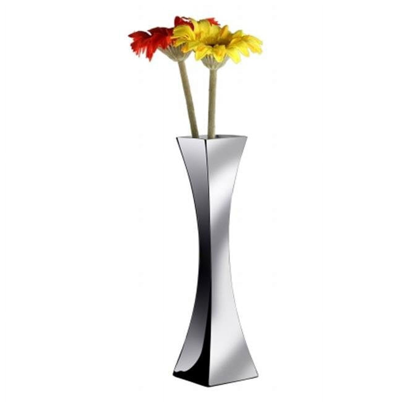 Genevieve Sleek Stainless Steel Decorative Table Vase