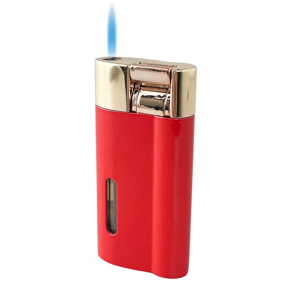 Visol Iguana Single Torch Flame Lighter - Red and Gold