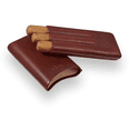 thumbnail image 1 of Visol Legend Brown Genuine Leather CIGAR Case - Holds 3 Cigars, 1 of 4