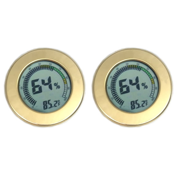 Visol  Modern Circular Digital Hygrometer - Pack of Two
