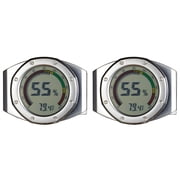 Visol Pack of Two 2 UltraModern Circular Digital Hygrometers