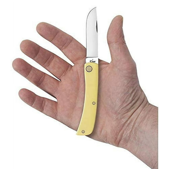 Visol Personalized Case Yellow Synthetic - Sod Buster Jr Knife - Free Engraving