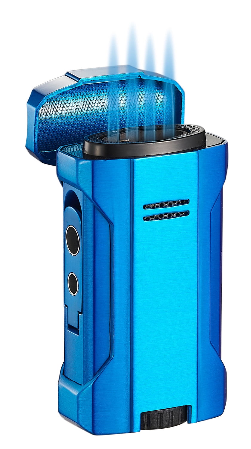 Visol Rhino 2.0 Blue Quad Flame Torch Cigar Lighter