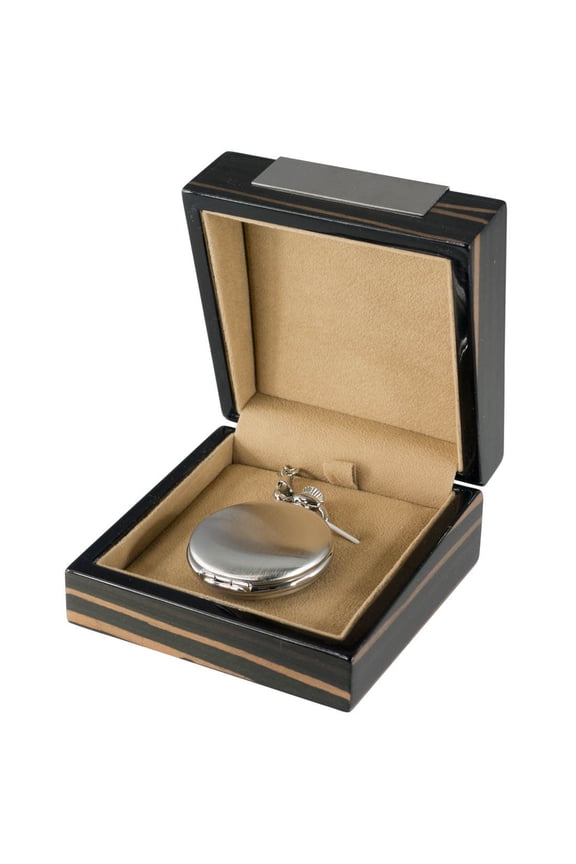 Visol  Scipio Brushed Finish Quartz Pocket Watch with Gift Box