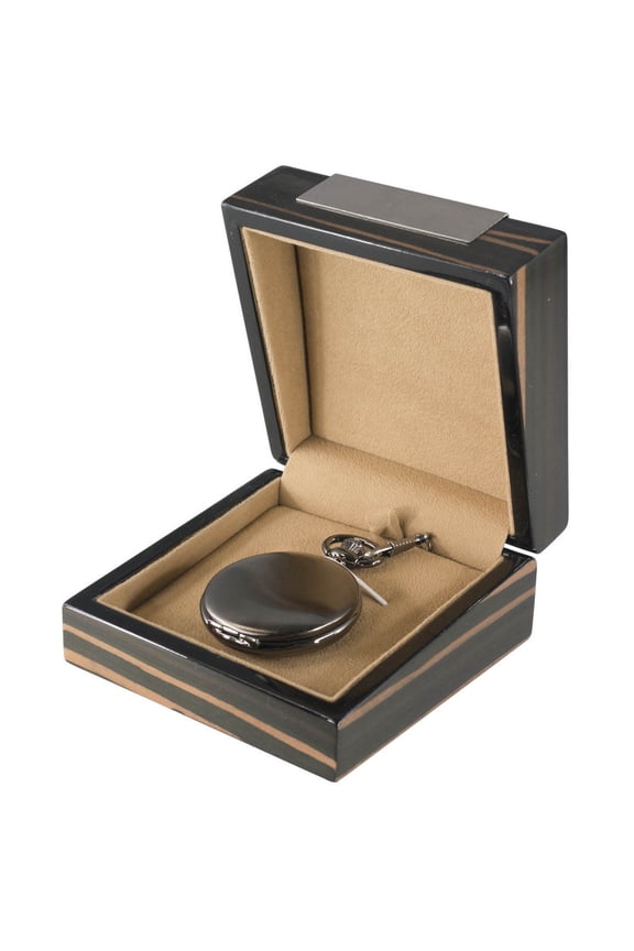 Visol Scipio Gun Metal Japanese Quartz Pocket Watch with Gift Box