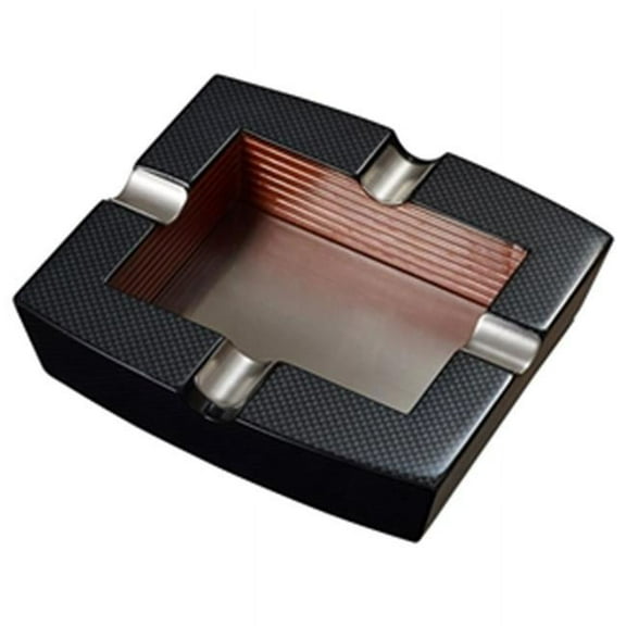 Visol Seine Carbon Fiber and Wood 4-Cigar Ashtray