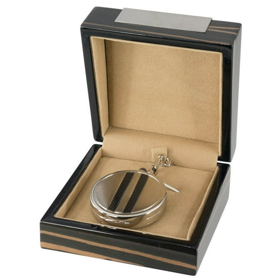 Visol Turbo Black Dial Carbon Fiber Pocket Watch with Gift Box