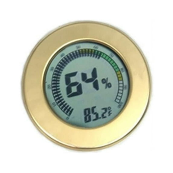 Visol VAC713GD Modern Circular Digital Hygrometer - Gold