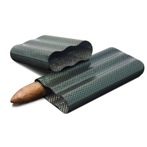 Visol VCASE493 Cartenium Three Finger Titanium Carbon Fiber Cigar Case