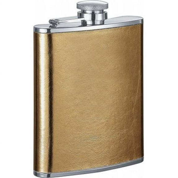 Visol VF1240NP Goldie Satin Gold Liquor Flask for Women - 6 oz