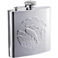thumbnail image 1 of Visol VF1248 Visol Fisherman Embossed Polished Stainless Steel Flask - 6 oz, 1 of 2