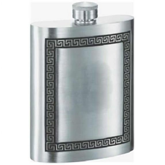 Visol VF4002 Kalos Greek Design Pewter Hip Flask - 8 oz