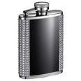 thumbnail image 1 of Visol VF6014 Amanda 3 oz Black and White Bling Hip Flask, 1 of 2