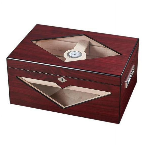 Visol VHUD733 Hudson Red Antique Wood Stain Humidor