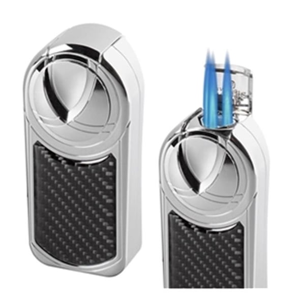 Visol VLR501103 Dobrev III Triple Jet Flame Carbon Fiber Cigar Lighter
