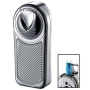 Visol VLR501404 Dobrev III Triple Jet Flame Chrome White Carbon Fiber Cigar Lighter