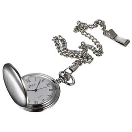 Visol VPW001 Scipio Brushed Chrome Quartz Pocket Watch