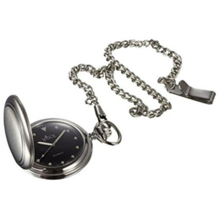 Visol VPW008 Lux Brushed Stainless Steel Pocket Watch