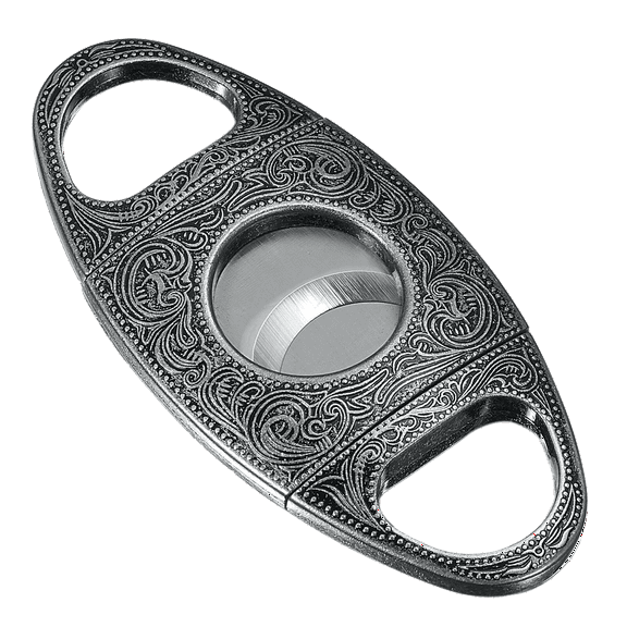 Visol Wild West Antique Silver Double Blade Cigar Cutter