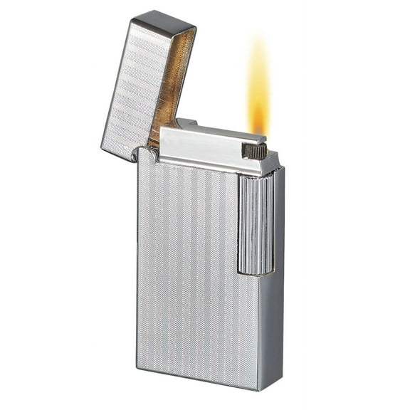 Visol Zebra Soft Flame Flint Lighter - Silver