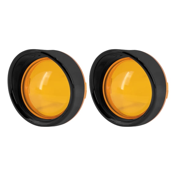Visor Black Ring Turn Signal Amber Lens Cover Fit For Sportster Dyna Softail