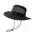thumbnail image 1 of Visor Bucket-Hats for Men Women Wide-Brim Sun Protection Cap Unisex Casual Solid Color Breathable Hollow-Out Fishing Hiking Fisherman Hat, 1 of 3