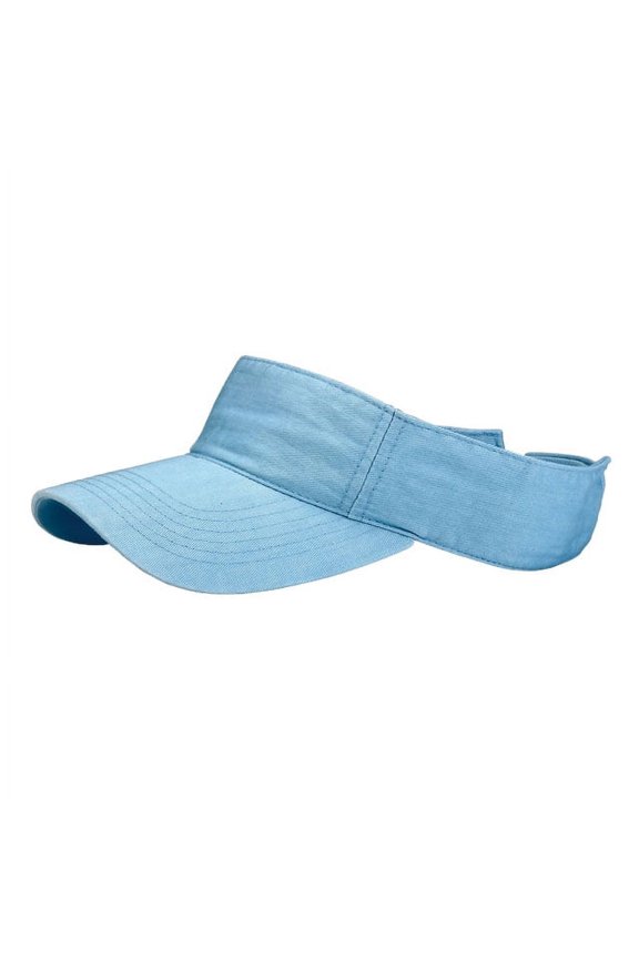 Visor - Cotton Will W/Velcro Adjustable - L. Blue Color - HT-4056LBL