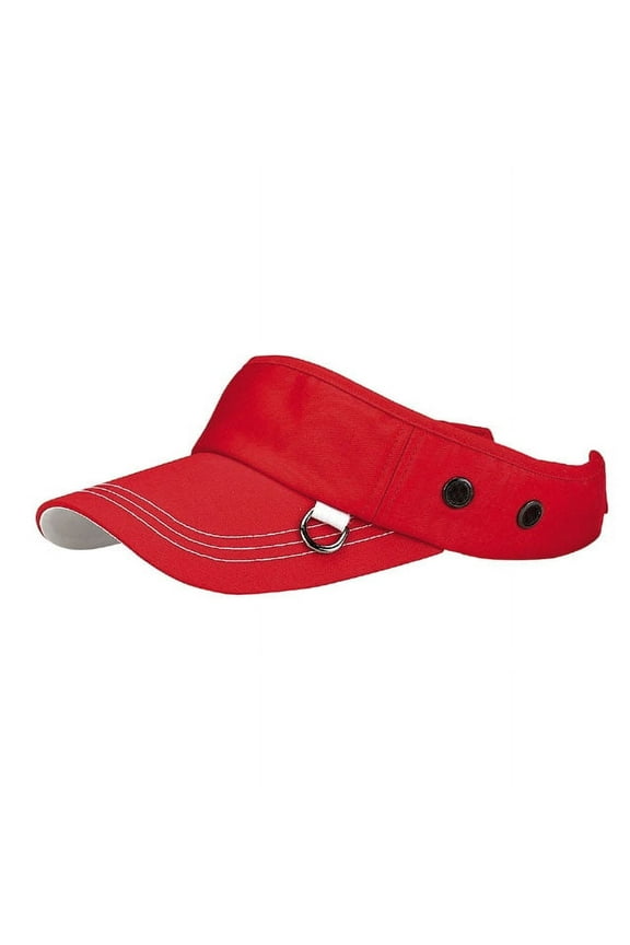 Visor - Cotton Will W/Velcro Adjustable - Red Color - HT-4057RD