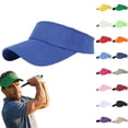thumbnail image 1 of Visor Hats for Women Sports Sun Visor Hat Lightweight Soft Wide Brim UV Protection Breathable Adjustable Cap for Golf Beach Running Tennis Outdoor,Yellow, 1 of 4