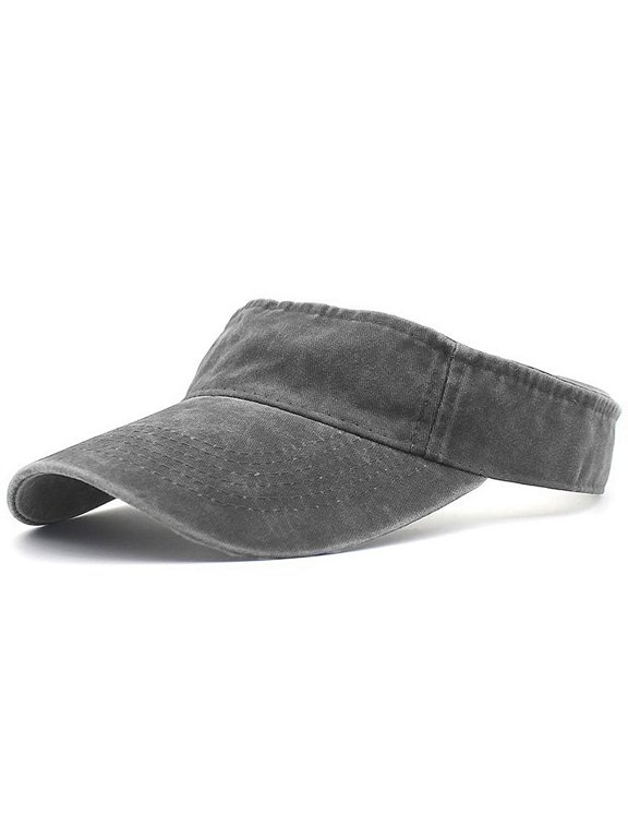 Visor Hats for Women/Men, Adjustable Baseball Sun Cap for Running Beach Outdoor,Gray