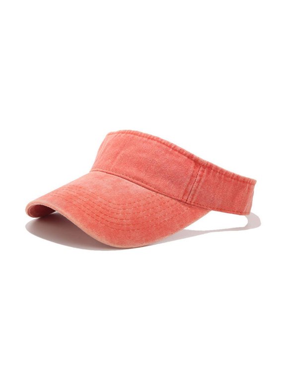 Visor Hats for Women/Men, Adjustable Baseball Sun Cap for Running Beach Outdoor,Orange