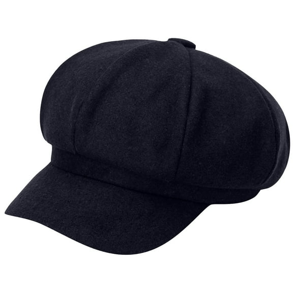 Visor Hats for Women, Vintage Women Winter Solid Hat Beret Cap Korean Painter Newsboy Berets Sun Hats for Women, Hats for Men Black One size