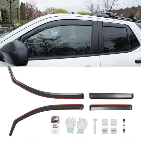 Visor Rain Guards Compatible with 2025 2026 Toyota 4Runner Front and Rear in-Channel Window Visors Wind Deflectors Weather Shield for 4Runner 4PCS Accessories