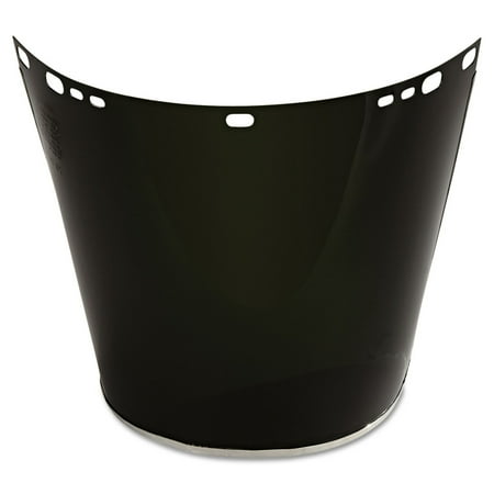 Visor, Shade 5, Aluminum Bound, 15-1/2 in L x 9 in H, for Jackson Safety® Head Gear/Cap Adaptors