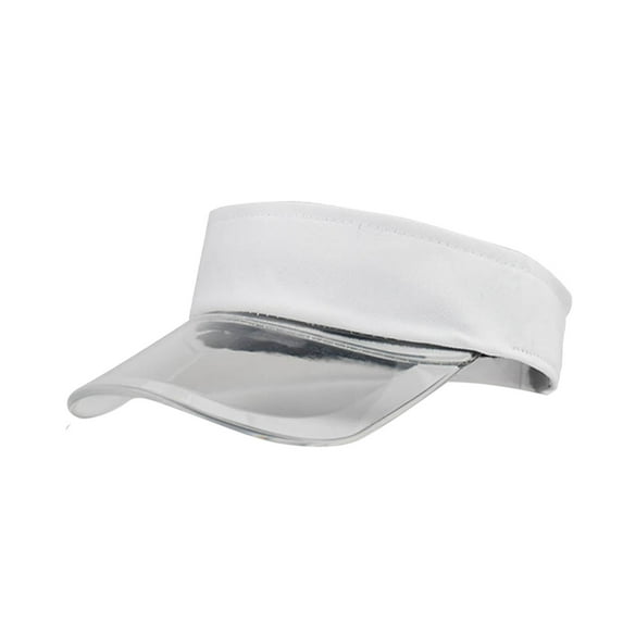 Visors Bulk! Yigetop Fashion Women Solid Color Sun Protection Topless Transparent Baseball Visor Cap Visor Hats for Women White One Size
