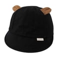 thumbnail image 1 of Visors CQXIDFH Cute Bear Ear Baseball Cap, Soft Breathable Summer Sun Hat, Casual Fashion Outdoor Headwear, Baseball Caps (Black, A), 1 of 3