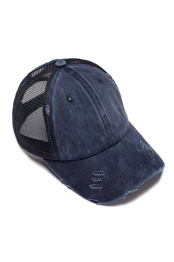 Mesh Quick Drying Casual Trucker Hat, Blue, One Size, 1 Count