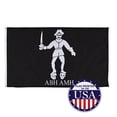 thumbnail image 1 of Vispronet 3ft x 5ft Captain Bart Roberts ABH AMH Jolly Roger Pirate Flag, 1 of 7