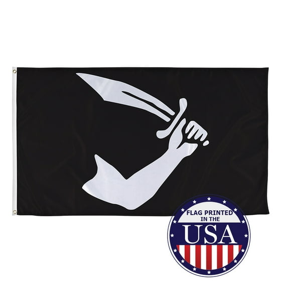 Vispronet 3ft x 5ft Captain Thomas Tew Jolly Roger Pirate Flag, Outdoor