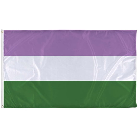Vispronet 3ft x 5ft Genderqueer Flag, Indoor and Outdoor Pride Flag
