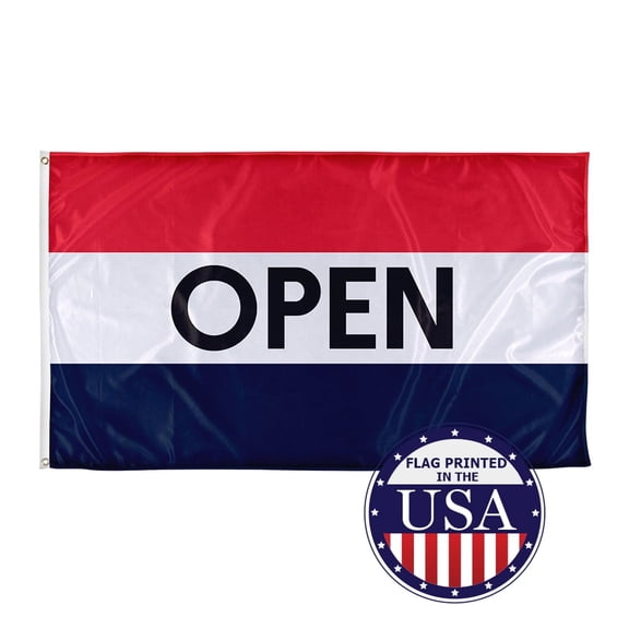 Vispronet 3ft x 5ft Open Flag with Canvas Header and 2 Metal Grommets, Flag Only