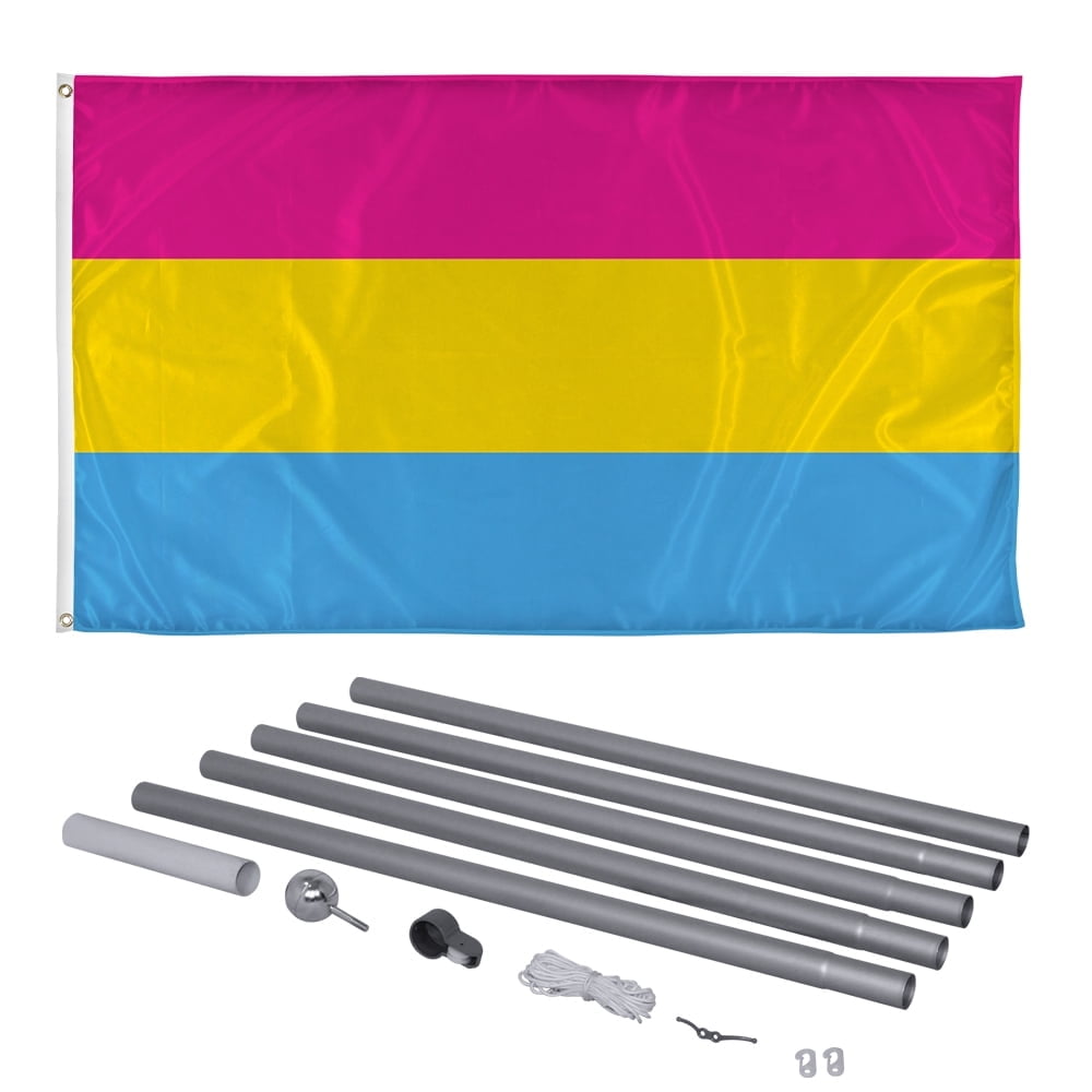 Vispronet 3ft x 5ft Pansexual Pride Flag, Indoor/Outdoor Polyester Flag ...