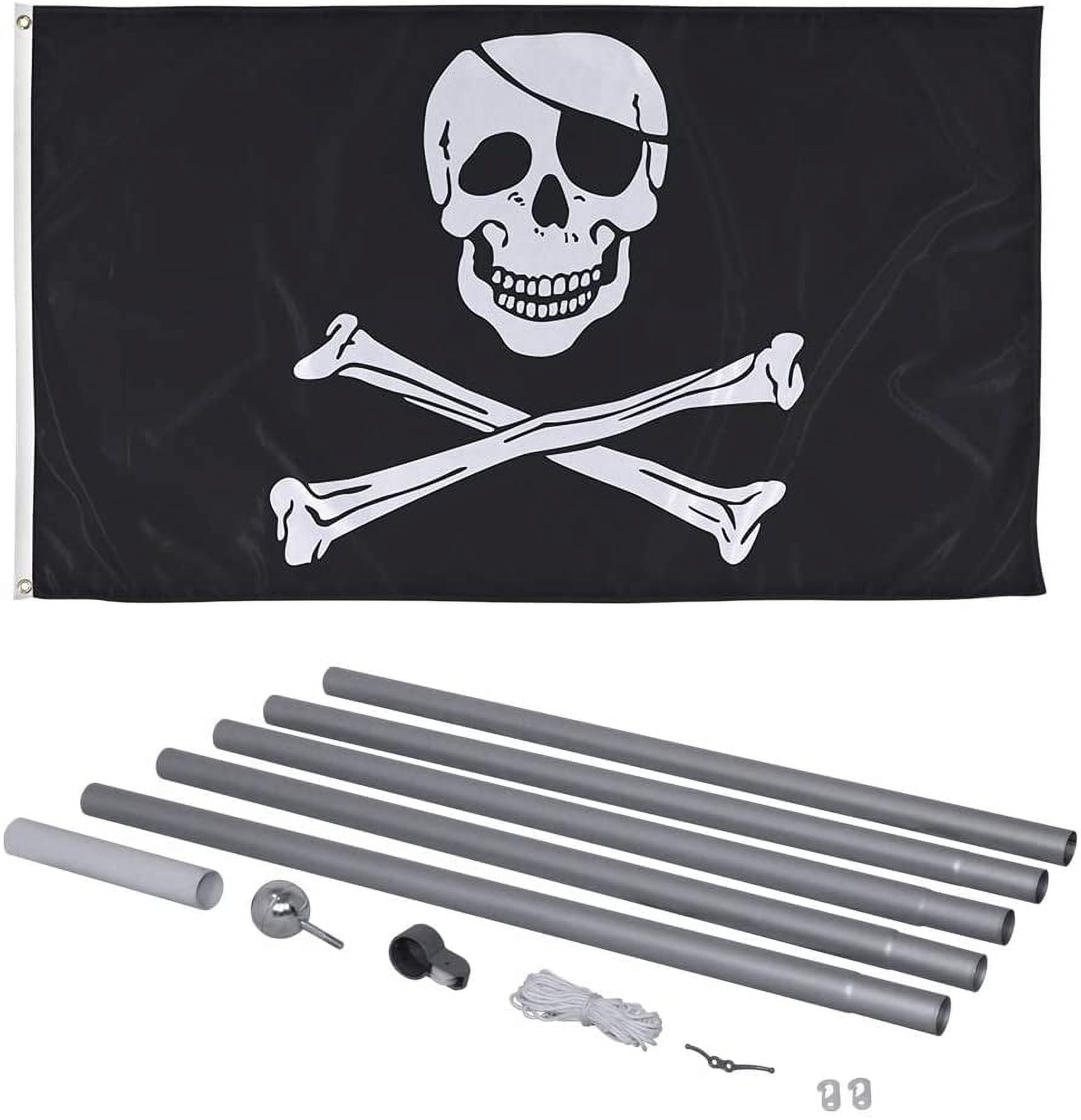 Pirate Flag with Bones, Unique Design, 3x5 Ft / 90x150 cm size, EU Made