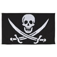 thumbnail image 1 of Vispronet 5ft x 8ft Calico Jack Pirate Flag, Jolly Roger Flag, Flag Only, 1 of 7