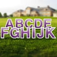 thumbnail image 1 of Vispronet Alphabet Yard Letter Sign Set – Includes All Letters – 26pcs Total – Includes One of Each Letter in Alphabet A-Z – Weather-Resistant Corrugated Plastic (Faux Glitter Purple), 1 of 7