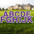 thumbnail image 1 of Vispronet Alphabet Yard Letter Sign Set – Includes All Letters – 26pcs Total – Includes One of Each Letter in Alphabet A-Z – Weather-Resistant Corrugated Plastic (Purple), 1 of 7