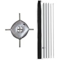 thumbnail image 1 of Vispronet Basic Extra Large Feather Flag Pole Set, 5 Poles, 1 Cross Base, 2.8ft x 14.8ft Flags, 1 of 5